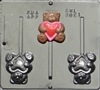 3021 Bear with Heart Pop Lollipop
Chocolate Candy Mold