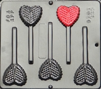 3026 Lattice Heart Pop Lollipop
Chocolate Candy Mold