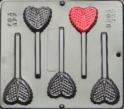 3026 Lattice Heart Pop Lollipop
Chocolate Candy Mold