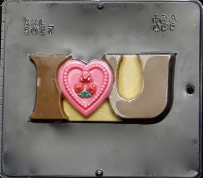 3027 I Love You Chocolate Candy Mold