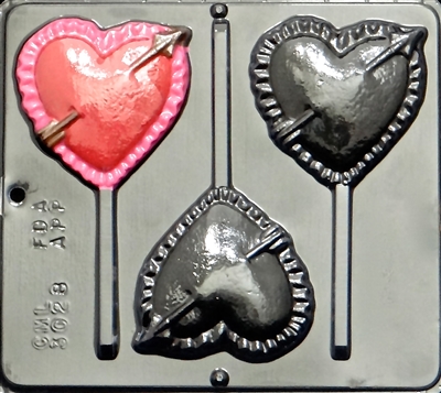 3028 Heart with Arrow Pop Lollipop
Chocolate Candy Mold