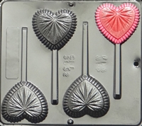 3032 Fancy Heart Pop Lollipop
Chocolate Candy Mold