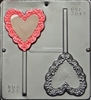 3041 Heart with Lace Trim Pop Lollipop
Chocolate Candy Mold