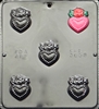 3058 Heart Charms with Rose Pieces
