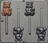 3060 Bear with Heart Pop Lollipop Chocolate Candy Mold