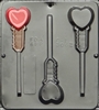 3062 Heart Key Lollipop Chocolate Candy Mold