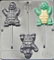 3308 Ninja Turtle Lollipop Chocolate Candy Mold