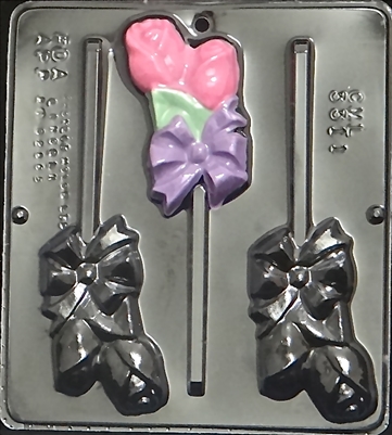 3311 Double Rose Lollipop Chocolate Candy Mold