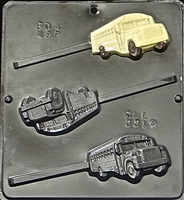 3314 School Bus Lollipop Chocolate Candy Mold