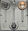 3338 Basketball & Hoop Lollipop Chocolate Candy Mold