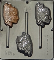 3355 Indian Squaw Lollipop Chocolate Candy Mold