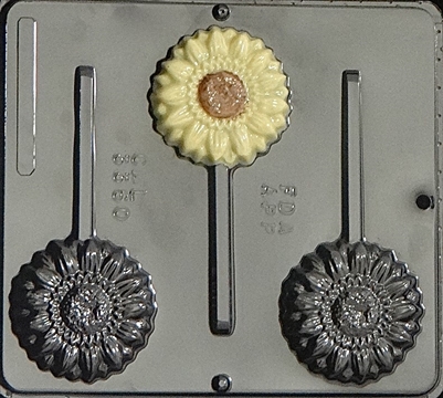 3360 Gerbera Daisy Flower Lollipop Chocolate Candy Mold