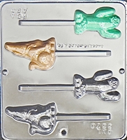 3370 Cactus & Coyote Lollipop Chocolate Candy Mold