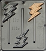 3396 Lightning Bolt Lollipop Chocolate Candy Mold