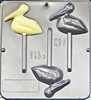 3403 Pelican Lollipop Chocolate Candy Mold