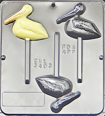 3403 Pelican Lollipop Chocolate Candy Mold