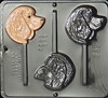 3411 Cocker Spaniel Dog Lollipop Chocolate Candy Mold