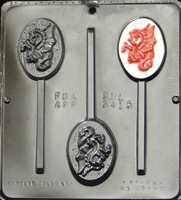 3415 Dragon Lollipop Chocolate Candy Mold