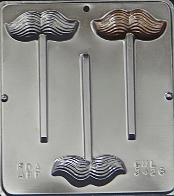 3426 Mustache Lollipop Chocolate Candy Mold