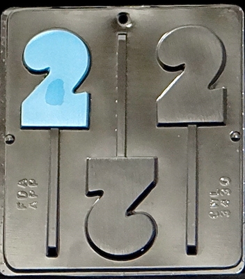 3430 Number 2 Lollipop Chocolate Candy Mold