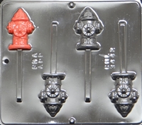 3442 Fire Hydrant Lollipop Chocolate Candy Mold