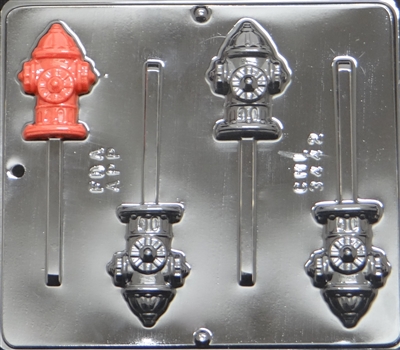 3442 Fire Hydrant Lollipop Chocolate Candy Mold