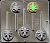 3443 2" Diameter Marijuana Leaf Pot Leaf Lollipop Candy Mold