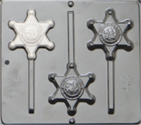 3455 Sheriff Badge Chocolate Candy Mold