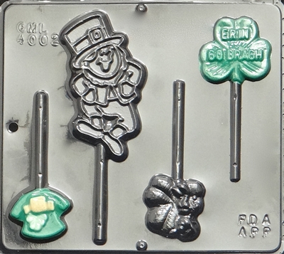 4002 St. Patricks Day Lollipop Asst. Candy Mold