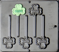 4003 IRISH Clover St. Patrick's Day Lollipop Candy Mold