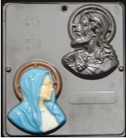 401 Sacred Heart & Mary Religious Chocolate Candy Mold