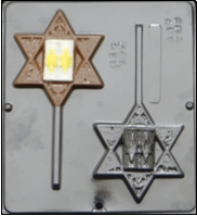 415 Jewish Star Lollipop Chocolate Candy Mold