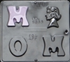 5003 M O M Letters with Profile Chocolate Candy Mold