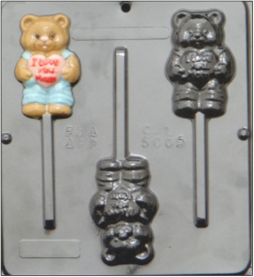 5005 I Love You Mom Lollipop Chocolate Candy Mold