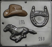 534 Cowboy Assortment Chocolate Candy Mold