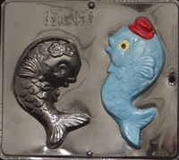 554 Happy Fish Chocolate Candy Mold