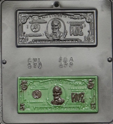 578 $5 Dollar Bill Chocolate Candy Mold