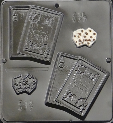 593 Playing Cards & Dice Chocolate Candy Mold