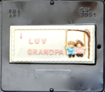 6004  I Love Grandpa Card Chocolate Candy Mold