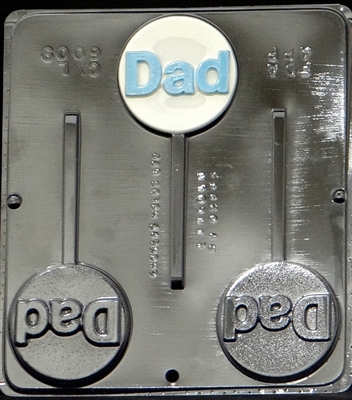 6009 Dad Lollipop Chocolate Candy Mold