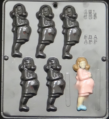 605 Woman Expecting Chocolate Candy Mold