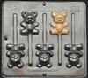 606 Teddy Bear Lollipop Chocolate
Candy Mold