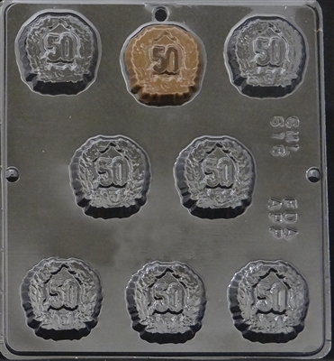 616 "50TH" Anniversary Chocolate Candy Mold