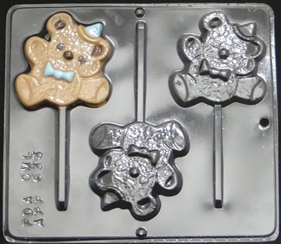 633 "Teddy Bear POP" Lollipop Chocolate
Candy Mold