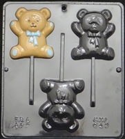 648 Teddy Bear Lollipop Chocolate Candy Mold