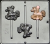 669 Carousel Horse Lollipop Chocolate Candy Mold