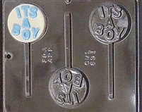 691 "It's a Boy" Lollipop Chocolate Candy Mold