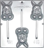 703 Playboy Bunny with Breast Lollipop Chocolate Candy Mold