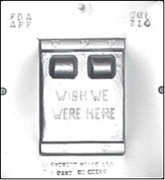 714 "Wish We Were Here" Bed Card Chocolate Candy Mold