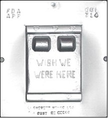 714 "Wish We Were Here" Bed Card Chocolate Candy Mold